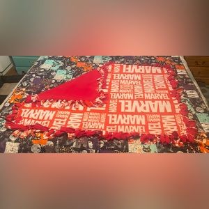 NEW Handmade Fleece Marvel Red Blanket